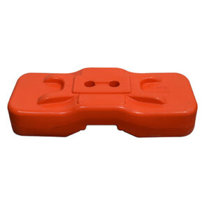 Temporary Fence Foot – Blown Moulded Concrete Filled 25kg Orange